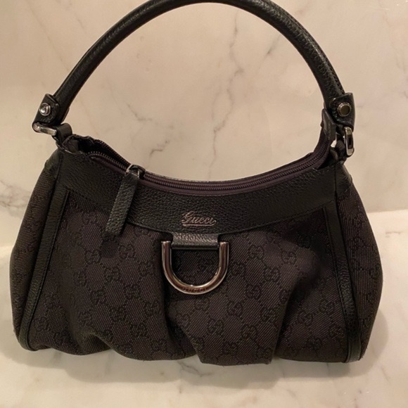 Gucci GG Canvas & Leather Hobo Bag Black - Picture 11 of 13